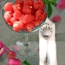 Фотография рецепта Арбузный салат с ромом и мятой автор Masha Potashova