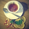 Фотография рецепта Ароматный чай с мятой и апельсиновыми корочками автор Larisa Yaschuck
