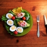 Фотография рецепта Авокадо с яйцами и креветками автор Alesya Shcherbina