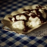 Фотография рецепта Белковые снежки с шоколадным соусом автор Анна Яковлева