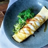 Фотография рецепта Белковый омлет с угрем и салатом чука автор Еда