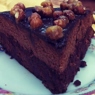 Фотография рецепта Бисквитный шоколадный торт с карамелизованным фундуком автор Nikita Lion