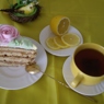 Фотография рецепта Бисквитный торт с апельсиновомятной пропиткой и меренгами автор Русудан Вакал