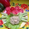 Фотография рецепта Быстрый хумус из фасоли с сырыми овощами автор Ольга Есаулкова