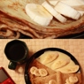 Фотография рецепта Блинчики на молоке со сгущенкой и бананами автор Eve R