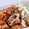 Фотография рецепта Блинчики с куриной печенью и грибами автор Masha Potashova