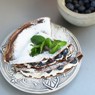 Фотография рецепта Блины из черемуховой муки с маскарпоне и голубикой автор Радость приготовления