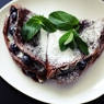 Фотография рецепта Блины из черемуховой муки с маскарпоне и голубикой автор Irina Nazarova