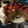 Фотография рецепта Блинный торт с кремом из сгущенного молока автор Виктория Викторовна