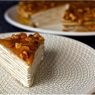 Фотография рецепта Блинный торт из бананов с йогуртом и глазурью из грецкого ореха автор Наташа Прокопенко