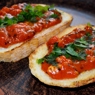 Фотография рецепта Брускетта из белого хлеба с помидорами автор Анна Литвиненко