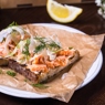 Фотография рецепта Брускетта с лососем фенхелем и сыром автор Дмитрий Шуршаков