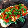 Фотография рецепта Брускетта с помидорами черри и сыром автор Лоскутова Марианна