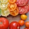 Фотография рецепта Брускетта с помидорами и творожной намазкой из базилика автор Катерина Чугунова