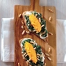 Фотография рецепта Бутерброд с щавелем творожным сыром и морковным муссом автор Ольга Астахова