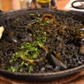 Фотография рецепта Черная паэлья с креветками автор Таня Крутова