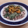 Фотография рецепта Четыре риса с мидиями и соусом из шпината автор Анна Пискарева