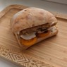 Фотография рецепта Чиабатта с курицей моцареллой и помидорами автор Валентина