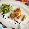 Фотография рецепта Цыплята с винегретом из утиной печени и салатом автор Елена Гнедовская
