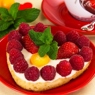 Фотография рецепта Цитрусовые пирожные Валентинки с фруктами автор Lena Schalamaj