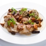 Фотография рецепта Цыпленок с лесными грибами и воздушным картофелем с трюфелями автор Дмитрий Еремеев