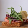 Фотография рецепта Датский открытый сэндвич с красной рыбой автор Ольга Мазурова