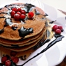 Фотография рецепта Диетические панкейки без сахара с шоколадным соусом автор Юленька Тихомирова