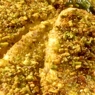 Фотография рецепта Дорада в фисташковой корочке  с мангольдом варенной ветчиной сыром горгонзола и кедровыми орешками автор Katrina