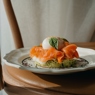 Фотография рецепта Драник из брокколи с лососем и яйцом автор Еда
