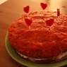 Фотография рецепта Ежевичноклубничный торт с творожным кремом автор Катя Погудина