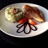 Фотография рецепта Фаршированная куриная грудкагриль с зеленым рисом автор Я Г