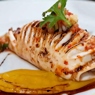 Фотография рецепта Фаршированные кальмары гриль под соусом из манго автор Katrina
