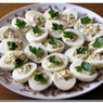 Фотография рецепта Фаршированные печенью трески яйца автор Ольга Котова