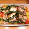 Фотография рецепта Филе морского черта запеченное в духовке с овощами и розмарином автор Светлана Садченко