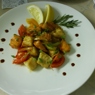 Фотография рецепта Филе жареного лосося и судака с овощами под пикантным соусом автор Иван Бондарь