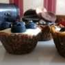 Фотография рецепта Финиковые корзиночки с голубикой автор Darya Basistaya