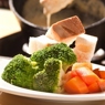 Фотография рецепта Фондю Три сыра с капустой брокколи и морковью автор maximsemin