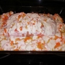 Фотография рецепта Форель под сливочночесночным соусом запеченная на картофельной подушке автор Katerina Lalala