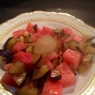 Фотография рецепта Фруктовый салат с арбузом и сливами автор Maria Khruleva