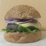 Фотография рецепта Гамбургер из говядины с руколой и красным луком автор JleMunG 