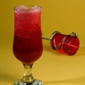 Фотография рецепта Газированный клюквенный пунш с ягодным льдом автор Саша Давыденко