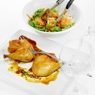 Фотография рецепта Глазированная в меду курица с салатом из латука романо пекинской капусты и кимчи автор Ира Титова
