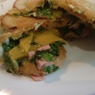 Фотография рецепта Горячий сэндвич с омлетом из зелени автор Nasiba Karimova