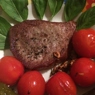 Фотография рецепта Говяжьи стейки с жареными помидорами черри автор Aleksandra Churkina