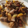 Фотография рецепта Говядина с имбирем фасолью овощами и грибами автор Анастасия Sh