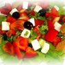 Фотография рецепта Греческий салат с жареным сыром автор Виктория