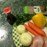 Фотография рецепта Гречневая лапша с овощами курицей и зеленью автор Татьяна tiny