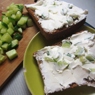 Фотография рецепта Хлебные тосты с салатом из сельдерея огурца и творога автор Татьяна Петрухина
