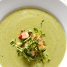 Фотография рецепта Холодный гороховый суп с креветками автор Юлия Д