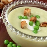 Фотография рецепта Холодный летний кремсуп с йогуртом мятой горошком и цукини автор Саша Давыденко